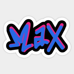 Max Logo Blue Sticker